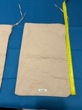 Miu Miu Beige Drawstring Dust Bag